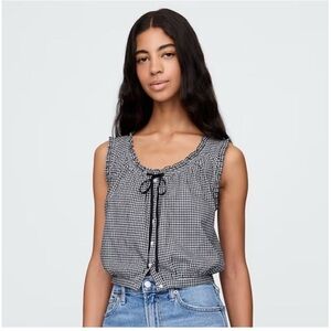 Gap × DÔEN Gingham Crop Tank Top